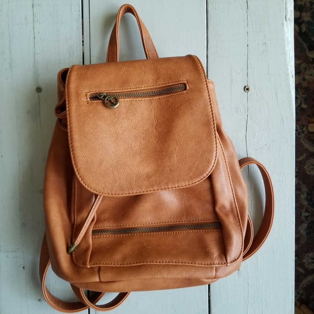 Italian leather purse/small backpack
